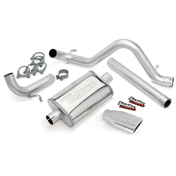 Banks Power Monster Exhaust for 12-18 Jeep Wrangler Unlimited JK 4 Door with 3.6L