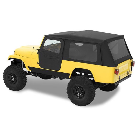 Load image into Gallery viewer, Bestop Supertop Soft Top with Tinted Windows in Black Denim for 81-85 Jeep CJ-8 Scrambler
