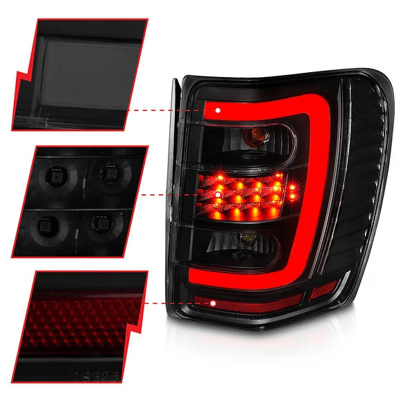 Load image into Gallery viewer, Anzo USA LED Tail Lights with C Light Bar for 99-04 Jeep Grand Cherokee WJ
