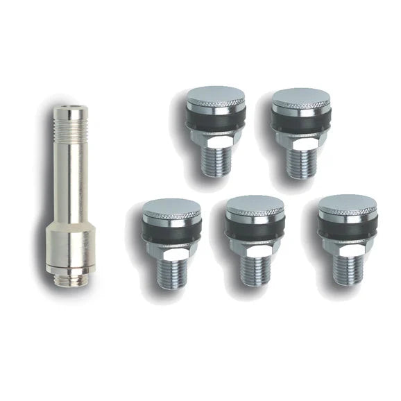 Gorilla Automotive VS406B-5 Flush Mount Valve Stems with Smooth Cap and Filler Tube