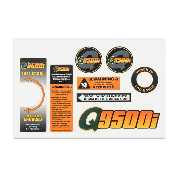 Quadratec Decal Set for Q9500i Winch