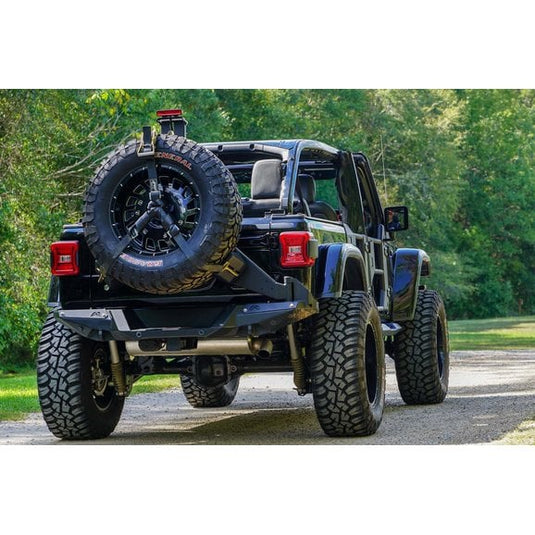 Fab Fours JL2070-1 Slant Back Tire Carrier for 18-24 Jeep Wrangler JL