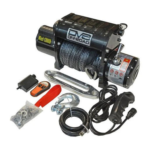 DV8 Offroad WB12SR 12,000lbs Winch with Synthetic Line