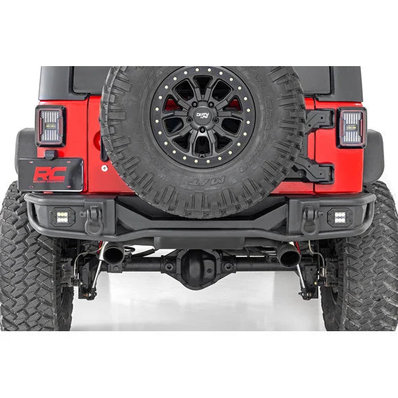 Load image into Gallery viewer, Rough Country 10649 Tubular Rear Bumper for 07-18 Jeep Wrangler JK
