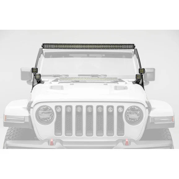 Load image into Gallery viewer, ZROADZ Z7374831-BK4 Roof Level Mounting Kit for a 50&quot; LED Light Bar &amp; (4) 3&quot; LED Pods for 18-24 Jeep Wrangler JL &amp; Gladiator JT
