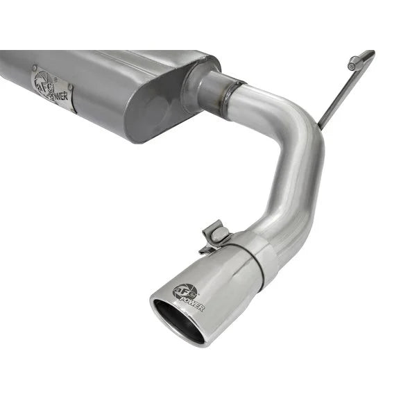 Load image into Gallery viewer, aFe Power 49-08044-1P Scorpion 2.5&quot; Aluminized Cat-Back Exhaust w/ Polished SS Tip for Jeep Wrangler JK Unlimited 4 Door
