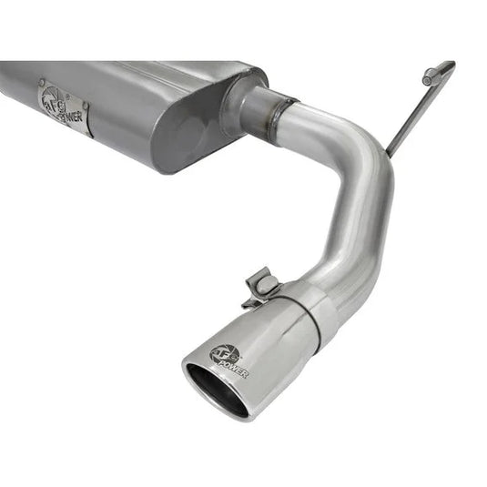 aFe Power 49-08044-1P Scorpion 2.5" Aluminized Cat-Back Exhaust w/ Polished SS Tip for Jeep Wrangler JK Unlimited 4 Door