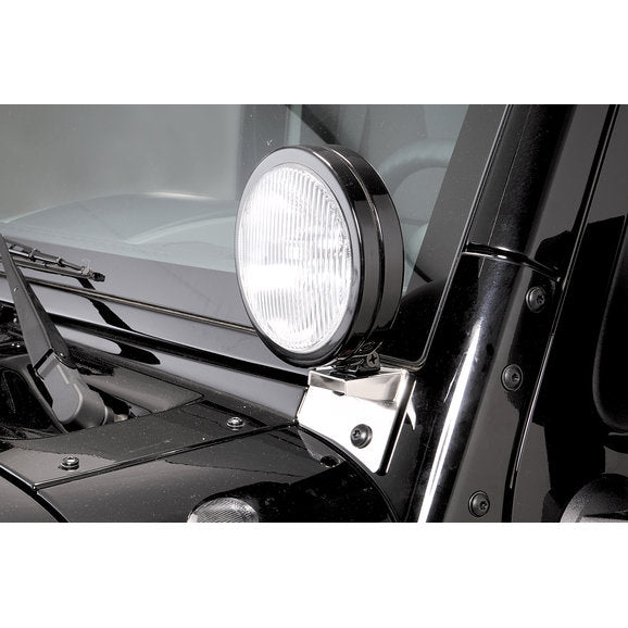 Load image into Gallery viewer, Rugged Ridge 11028.03 Stainless Steel Windshield Light Brackets for 07-18 Jeep Wrangler JK
