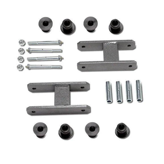 Load image into Gallery viewer, Warrior Products Front 1/2&quot; Lift Greasable Shackles in Gray for 76-86 Jeep CJ5, CJ7 &amp; CJ8
