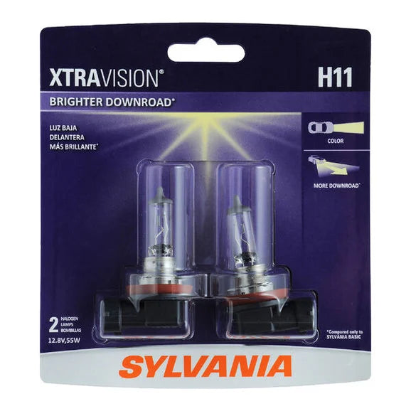 Load image into Gallery viewer, Sylvania H11XV.BP2 #H11 XtraVision Halogen Headlight Bulb 2 Pack
