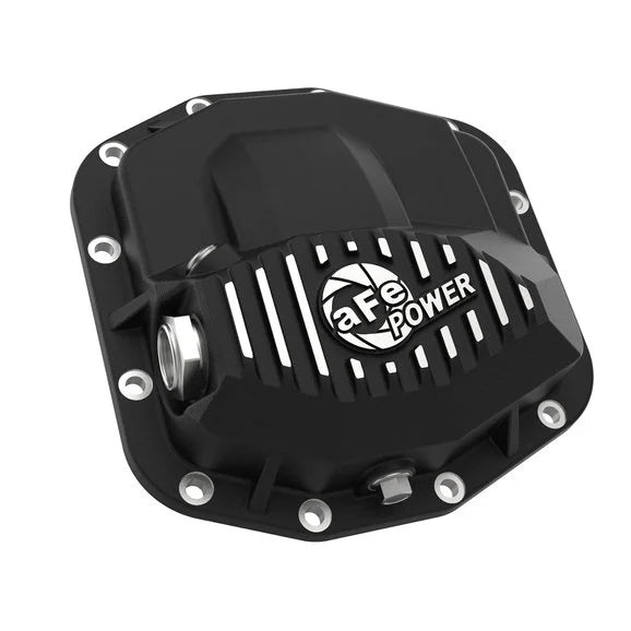 Load image into Gallery viewer, aFe Power 46-71031B Front Differential Cover in Black Finish w/ Gear Oil for 18-24 Jeep Wrangler JL &amp; Gladiator JT with Dana 44 Rubicon Front Axle
