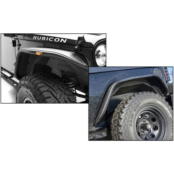 Load image into Gallery viewer, Aries 2500450 Front and Rear Inner Fender Liners for 07-18 Jeep Wrangler JK
