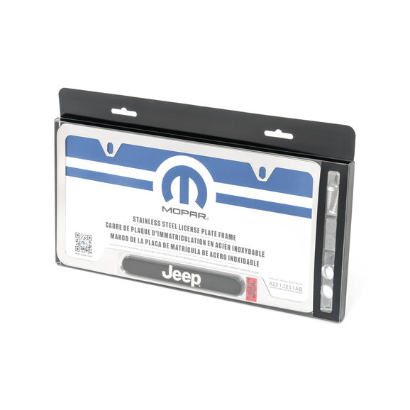 Load image into Gallery viewer, Mopar License Plate Frame with Jeep Logo
