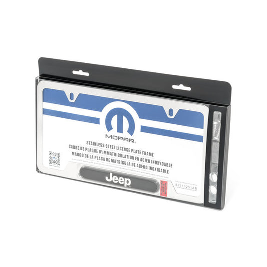 Mopar License Plate Frame with Jeep Logo