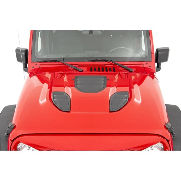 Load image into Gallery viewer, Rough Country 10525 Vented Performance Hood for 07-18 Jeep Wrangler JK
