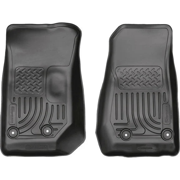 Husky Liners 18041 Front WeatherBeater Floor Liners in Black for 14-18 Jeep Wrangler JK