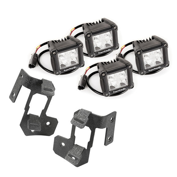 Load image into Gallery viewer, Rugged Ridge Dual Cube A-Pillar Light Mount Kit for 07-18 Jeep Wrangler JK
