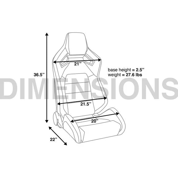 Load image into Gallery viewer, Corbeau Sportline RRX Reclining Seat Pair for 76-18 Jeep CJ-7, Wrangler YJ, TJ, JK &amp; Unlimited
