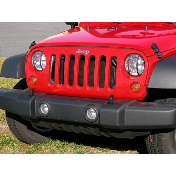 Load image into Gallery viewer, Rugged Ridge 11230.03 Front Euro Light Guards in Black for 07-18 Jeep Wrangler JK
