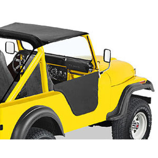 Bestop 53027-01 Soft Half Doors in Black Vinyl for 76-83 Jeep CJ5