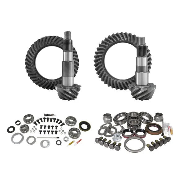 Yukon Gear & Axle Front & Rear Ring and Pinion with Master Install Kits for Jeep Wrangler JK Rubicon with Dana 44 Front / Dana 44 Rear