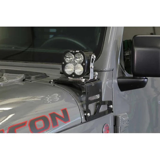 Fabtech Cowl Light Mount Brackets for 18-24 Jeep Wrangler JL & Gladiator JT