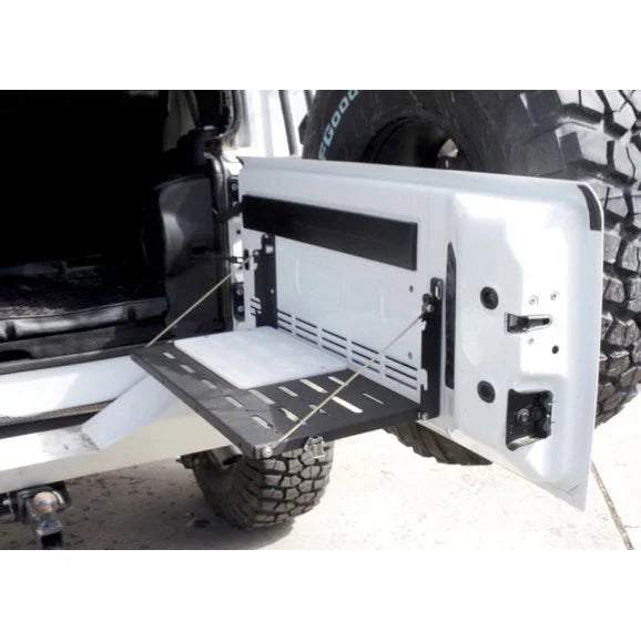 Load image into Gallery viewer, Teraflex 4804180 MP Tailgate Table with Cutting Board for 07-18 Jeep Wrangler JK
