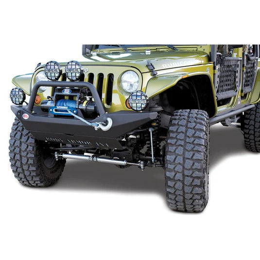 Body Armor JK-19531 4x4 Front High Clearance Bumper in Textured Black for 07-18 Jeep Wrangler JK