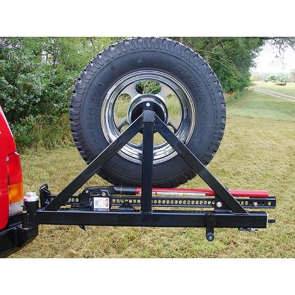 Load image into Gallery viewer, Rock Hard 4X4 RH1013 Rear Bumper/Tire-Carrier in Black for 84-01 Jeep Cherokee XJ
