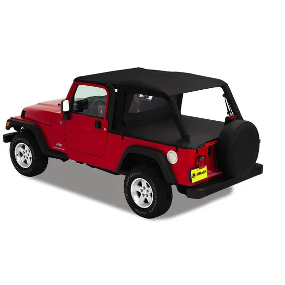 Load image into Gallery viewer, Bestop 52544-35 Header Safari Bikini Top in Black Diamond for 04-06 Jeep Wrangler TJ Unlimited
