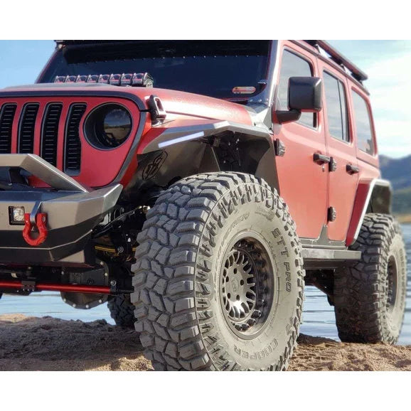 Load image into Gallery viewer, Road Armor Stealth Body Armor Inner Fender Liners for 18-24 Jeep Wrangler JL &amp; Gladiator JT- Bare Stainless Steel
