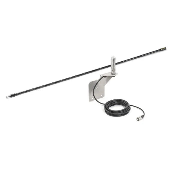 Load image into Gallery viewer, Quadratec Stainless Steel CB Antenna Mount with CB Antenna for 76-02 Jeep CJ &amp; Wrangler- Rear Passenger Mount
