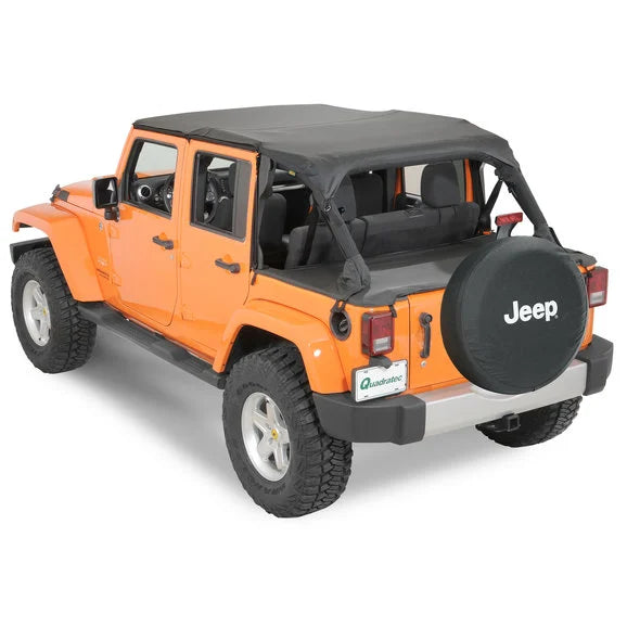 Load image into Gallery viewer, QuadraTop Bimini Top Plus in Black Diamond for 07-18 Jeep Wrangler Unlimited JK 4 Door
