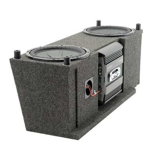 Quadratec Custom Rear Dual Subwoofer Kit with 10" Kicker CompVR Subwoofers for 87-06 Jeep Wrangler YJ & TJ