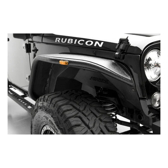 Load image into Gallery viewer, Aries 1500201 Front Fender Flares In Black Textured for 07-18 Jeep Wrangler JK
