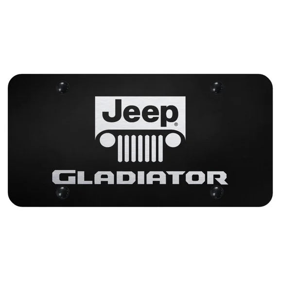 Automotive Gold Laser Etched Stainless Gladiator License Plate