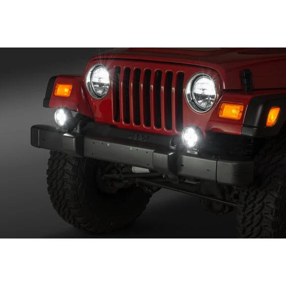 Load image into Gallery viewer, Quadratec Hi Performance 4&quot; Round LED Light Kit for 97-06 Jeep Wrangler TJ &amp; Unlimited
