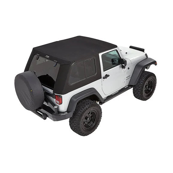 Load image into Gallery viewer, Bestop 5446217 Jeep Logo Trektop Pro Soft Top in Black Twill for 07-18 Jeep Wrangler JK 2-Door
