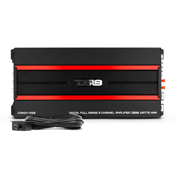 DS18 CANDY-X5B Compact Full Range 5-Channel Class D Car Amplifier- 2000 Watts