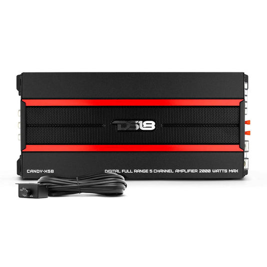 DS18 CANDY-X5B Compact Full Range 5-Channel Class D Car Amplifier- 2000 Watts