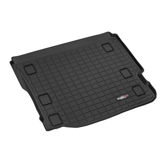 Load image into Gallery viewer, WeatherTech Rear Cargo Liner in Black for 18-24 Jeep Wrangler JL Unlimited with Cloth Seats
