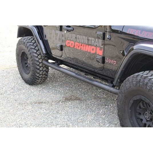 Go Rhino 4000 Series 3" Round Tube Steps for 18-20 Jeep Wrangler JL Unlimited