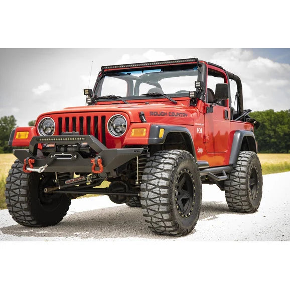 Load image into Gallery viewer, Rough Country RCH5000 7in LED Projector Headlights for 97-18 Jeep Wrangler TJ &amp; JK
