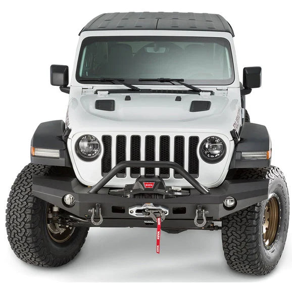 Load image into Gallery viewer, WARN 101337 Elite Series Full Width Front Bumper with Grille Guard for 18-24 Jeep Wrangler JL &amp; Gladiator JT
