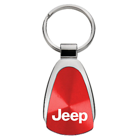 Automotive Gold Teardrop Jeep Logo Keychain