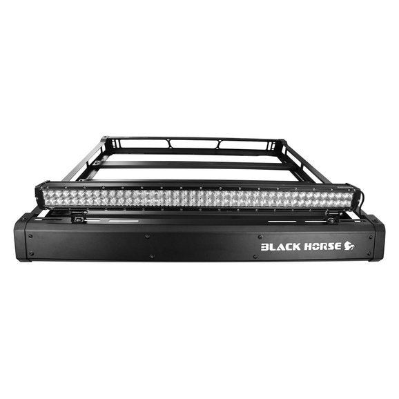 Load image into Gallery viewer, Black Horse Off Road Traveler Roof Rack with 40&quot; LED Light Bar for 07-18 Jeep Wrangler JK Unlimited 4-Door
