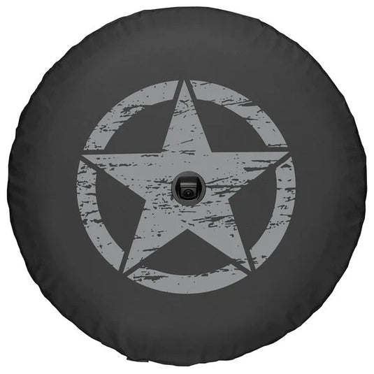 Boomerang Enterprises Distressed Star Logo Tire Cover for 18-20 Jeep Wrangler JL