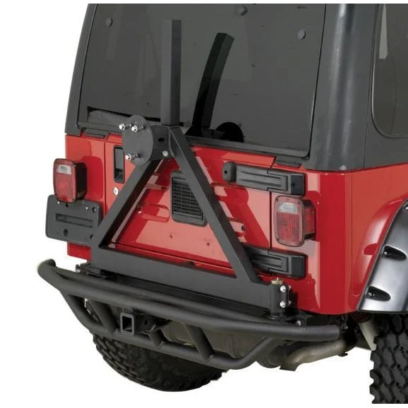 Load image into Gallery viewer, Quadratec QRC Rear Bumper with Tire Carrier for 87-06 Jeep Wrangler YJ, TJ &amp; Unlimited
