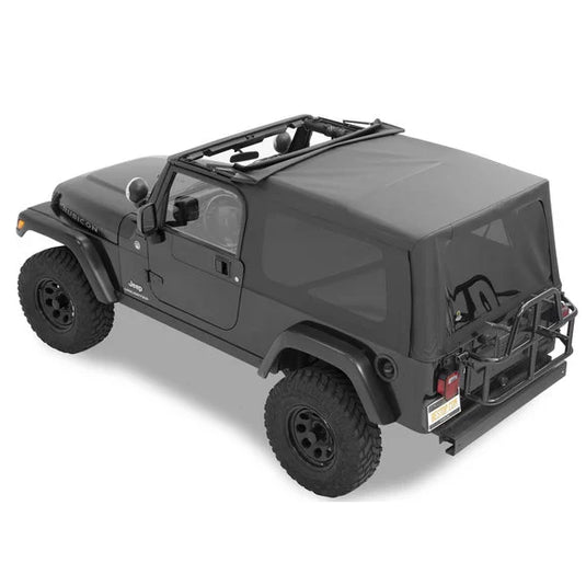 Bestop Supertop NX Soft Top with 2 Piece Soft Doors and Tinted Windows In Black Diamond for 04-06 Jeep Wrangler Unlimited TJ