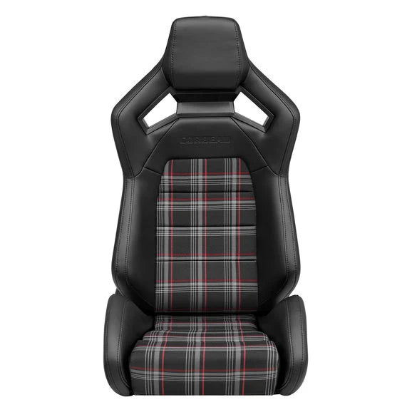 Load image into Gallery viewer, Corbeau Plaid Sportline RRX Reclining Seat Pair for 76-18 Jeep CJ-7, Wrangler YJ, TJ, JK &amp; Unlimited
